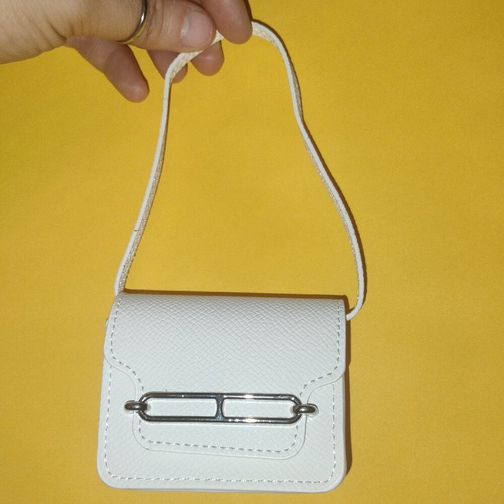 MicroMini Designer Style Handbag Bag Accessory. White. Unbranded